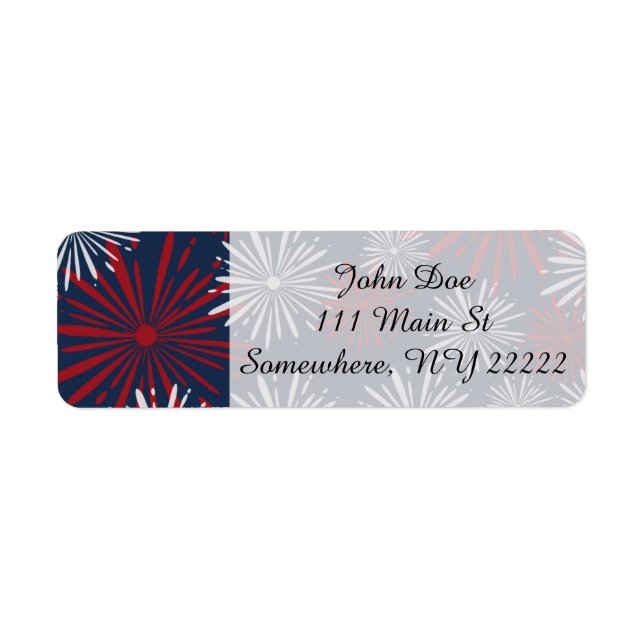 Patriot Fireworks Return Address Label (Front)