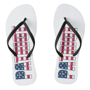 Patriot Flag Flip Flops