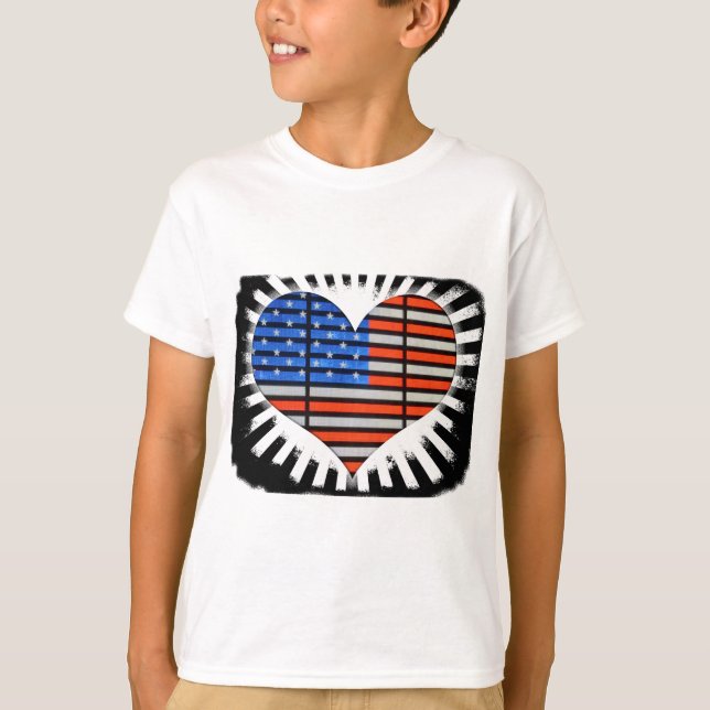 Patriot Heart American Flag T-Shirt (Front)
