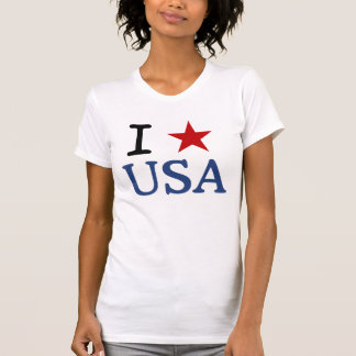 Patriot I Heart USA Red Star America I LOVE USA T-Shirt