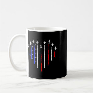 Patriot July 4th Fighter Jets Aeroplane Usa Flag K Coffee Mug