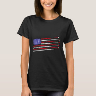 Patriot July 4th Fighter Jets Aeroplane Usa Flag K T-Shirt