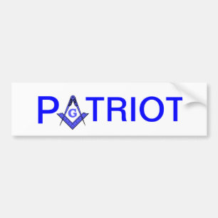 Patriot masonic bumper sticker