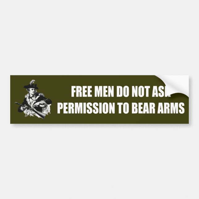 Patriot -Permission Bumper Sticker (Front)