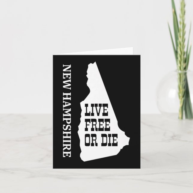 Patriot Quote New Hampshire Motto Souvenir State P Card (Front)