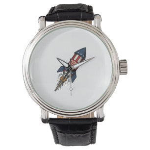 Patriot Rocket 4th of July Vintage Fireworks Desig Watch