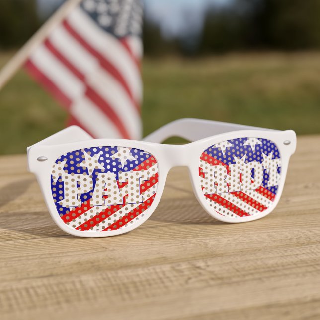 Patriot Stars and Stripes American Flag  Retro Sunglasses (These sunglasses are guaranteed to make Uncle Sam himself do a double take!)