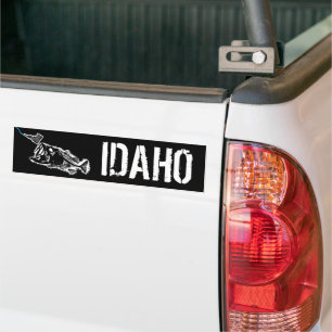 PATRIOT - STRIKING IDAHO - ONE BAD BASS BUMPER STICKER