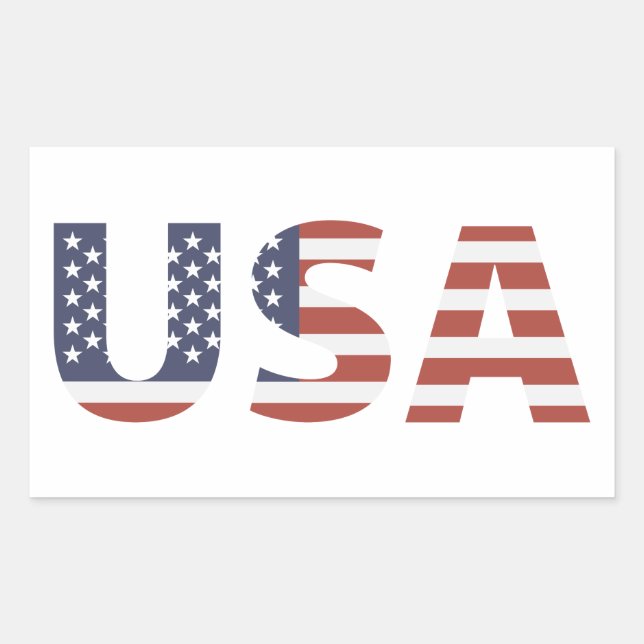 Patriot USA American Flag Rectangular Sticker (Front)