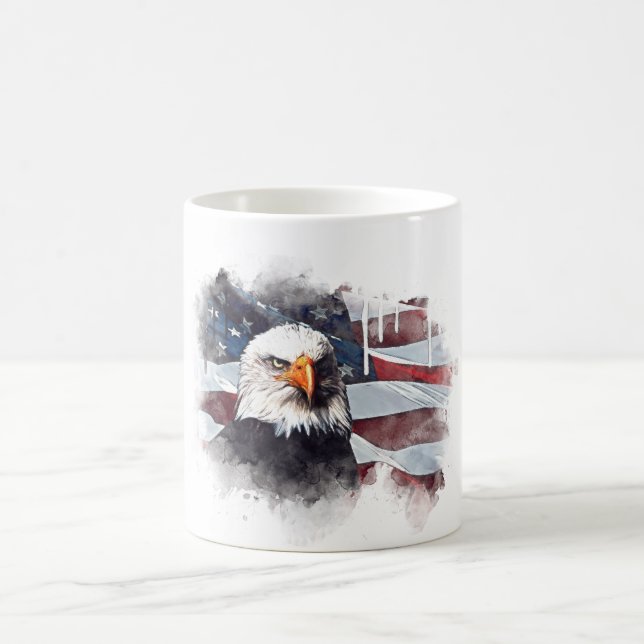 *~* Patriot USA Eagle American Flag Coffee Mug (Center)