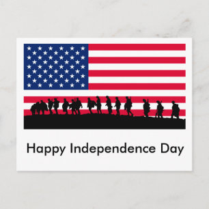 Patriot USA Soldiers flag motif Postcard