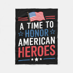 Patriot Veterans Memorial A Time to Honour America Fleece Blanket