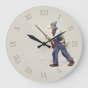 Patriote Québec Rébellion 1837-1838 Henri Julien Large Clock