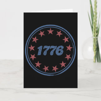 Patriotic 1776 America Retro 4th Of July Independe Card