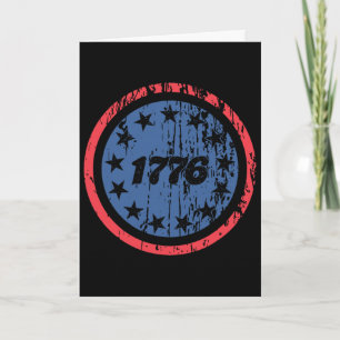 Patriotic 1776 America Retro 4th Of July Independe Card
