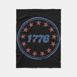 Patriotic 1776 America Retro 4th Of July Independe Fleece Blanket
