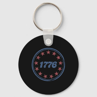 Patriotic 1776 America Retro 4th Of July Independe Key Ring
