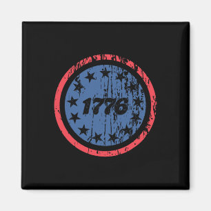 Patriotic 1776 America Retro 4th Of July Independe Magnet