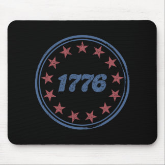 Patriotic 1776 America Retro 4th Of July Independe Mouse Pad