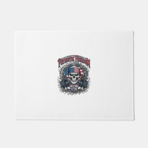 Patriotic 1776 Off Road Skull Monster Truck Doormat