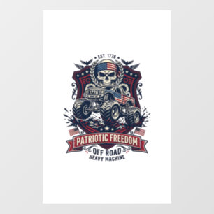 Patriotic 1776 Off Road Skull Monster Truck Heavy