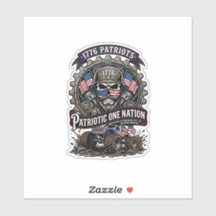 Patriotic 1776 Off Road Skull Monster Truck Heavy