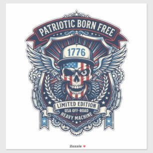 Patriotic 1776 Off Road Skull Monster Truck Heavy 