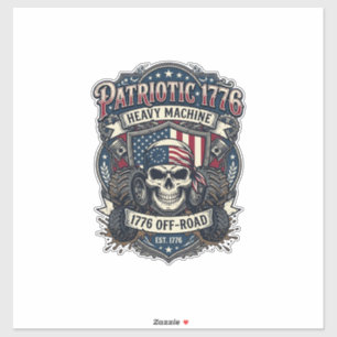 Patriotic 1776 Off Road Skull Monster Truck Heavy