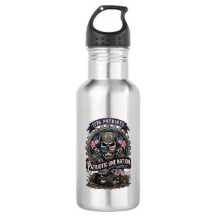 Patriotic 1776 Off Road Skull Monster Truck Heavy  532 Ml Water Bottle