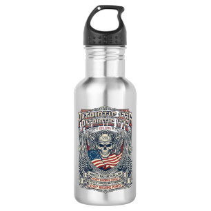 Patriotic 1776 Off Road Skull Monster Truck Heavy 532 Ml Water Bottle