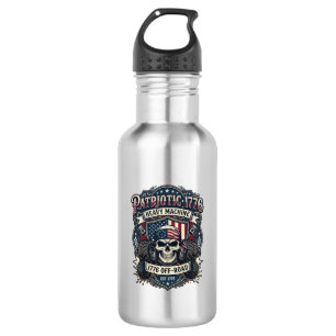 Patriotic 1776 Off Road Skull Monster Truck Heavy 532 Ml Water Bottle