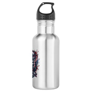 Patriotic 1776 Off Road Skull Monster Truck Heavy 532 Ml Water Bottle