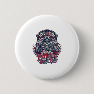 Patriotic 1776 Off Road Skull Monster Truck Heavy 6 Cm Round Badge
