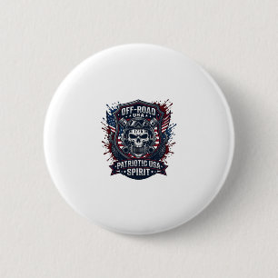 Patriotic 1776 Off Road Skull Monster Truck Heavy  6 Cm Round Badge