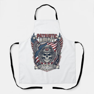 Patriotic 1776 Off Road Skull Monster Truck Heavy Apron