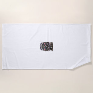 Patriotic 1776 Off Road Skull Monster Truck Heavy Beach Towel