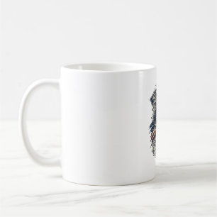 Patriotic 1776 Off Road Skull Monster Truck Heavy Coffee Mug