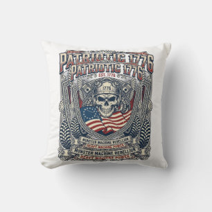 Patriotic 1776 Off Road Skull Monster Truck Heavy Cushion