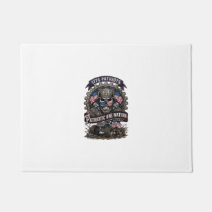 Patriotic 1776 Off Road Skull Monster Truck Heavy Doormat