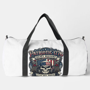 Patriotic 1776 Off Road Skull Monster Truck Heavy Duffle Bag