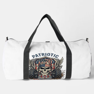 Patriotic 1776 Off Road Skull Monster Truck Heavy Duffle Bag