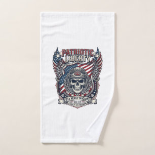 Patriotic 1776 Off Road Skull Monster Truck Heavy Hand Towel