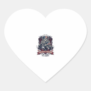 Patriotic 1776 Off Road Skull Monster Truck Heavy Heart Sticker