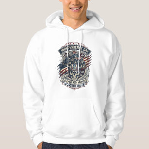 Patriotic 1776 Off Road Skull Monster Truck Heavy Hoodie