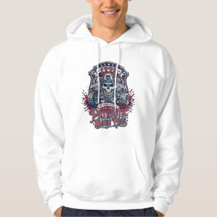 Patriotic 1776 Off Road Skull Monster Truck Heavy Hoodie
