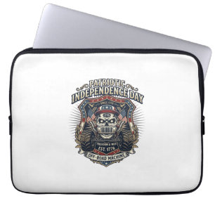 Patriotic 1776 Off Road Skull Monster Truck Heavy Laptop Sleeve