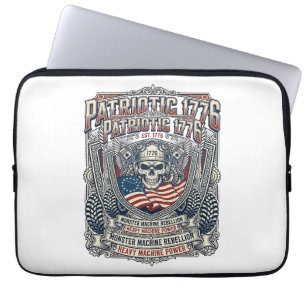 Patriotic 1776 Off Road Skull Monster Truck Heavy Laptop Sleeve