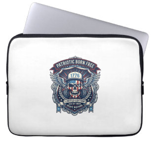Patriotic 1776 Off Road Skull Monster Truck Heavy Laptop Sleeve