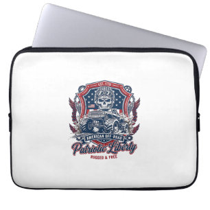 Patriotic 1776 Off Road Skull Monster Truck Heavy Laptop Sleeve