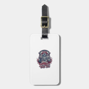 Patriotic 1776 Off Road Skull Monster Truck Heavy  Luggage Tag